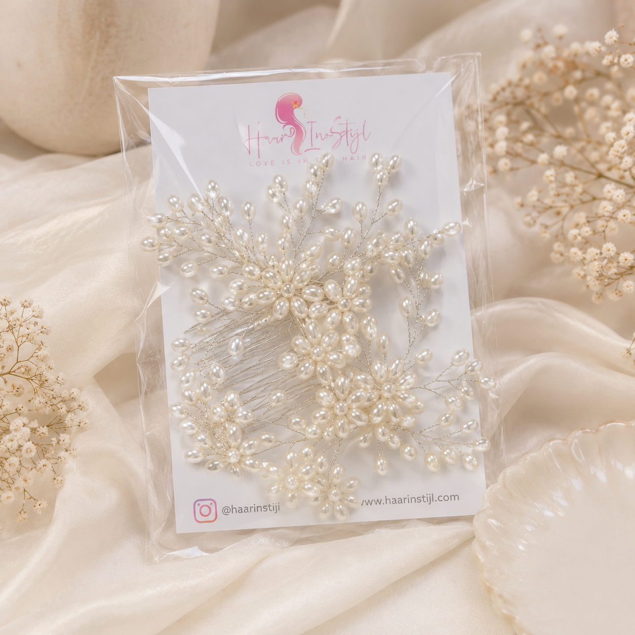 Safa Haarkam Set van 3 Zilver