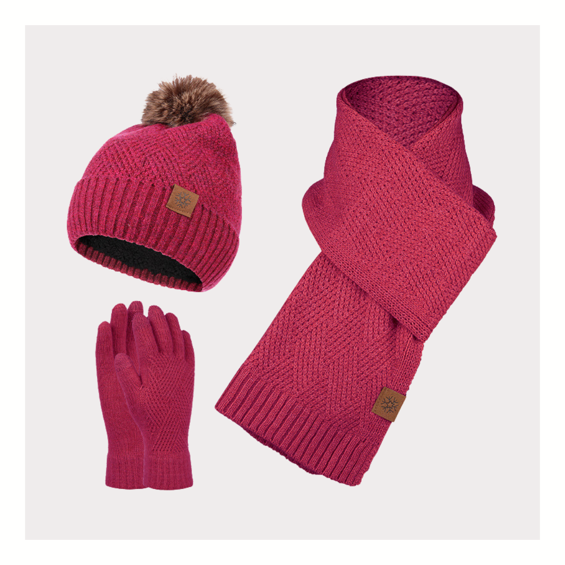 Volwassen Winter Set Pompon