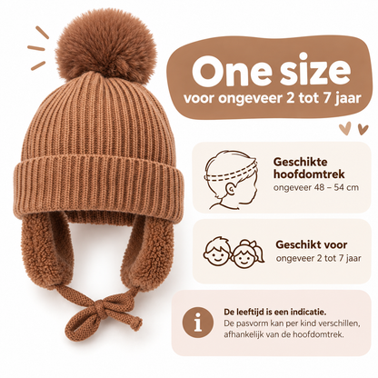 Gevoerde muts met oorkleppen