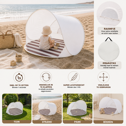 Pop-up Tent Rond Gestreept