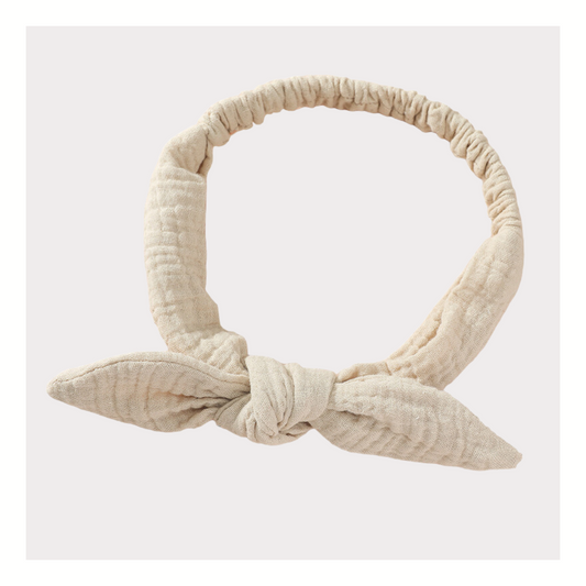 Haarband Organza Dubbele Strik Nata/Off White (202 Haarband Organza Dubbele Strik Nata/Off White (202