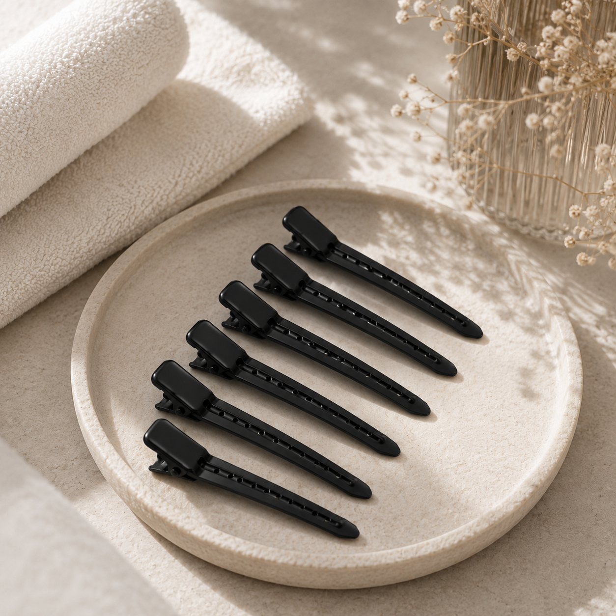 Lange Metal Clips Zwart