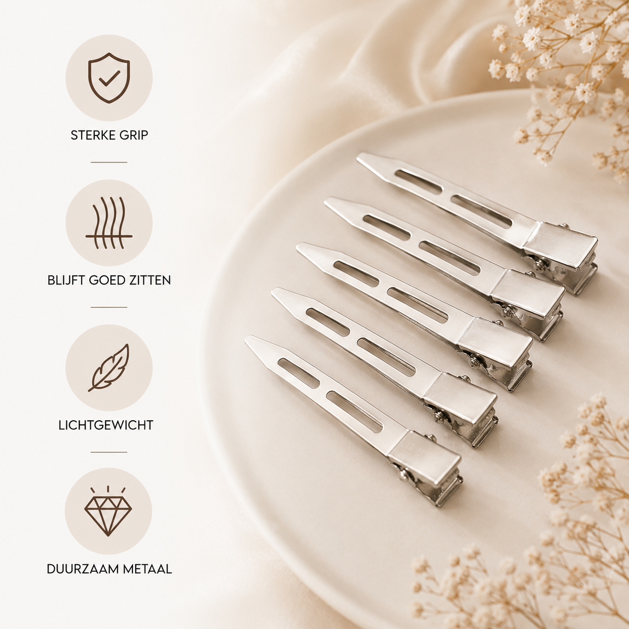 24 kurze Metallclips