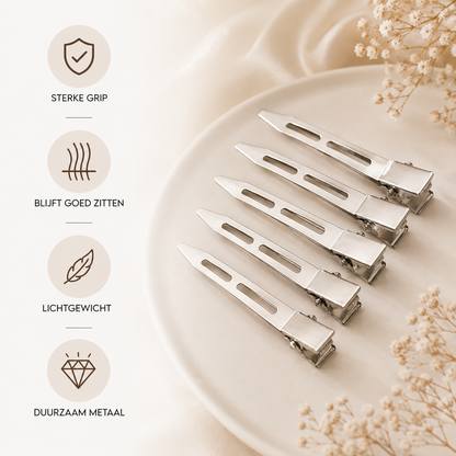 24 kurze Metallclips