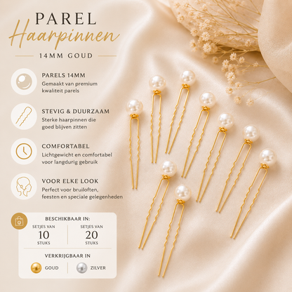 Lulu Parel Goud 14mm