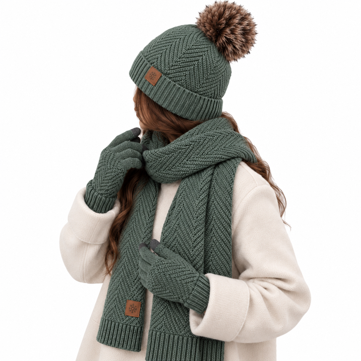 Volwassen Winter Set Pompon