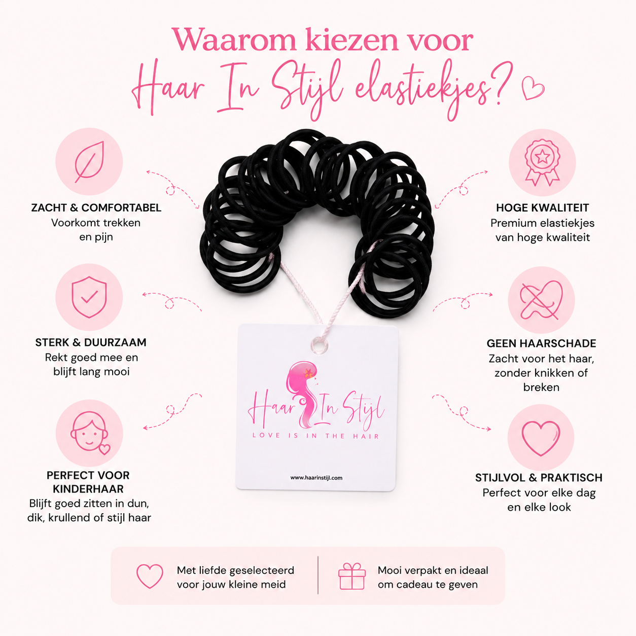 Masia Haarelastiekjes Zwart