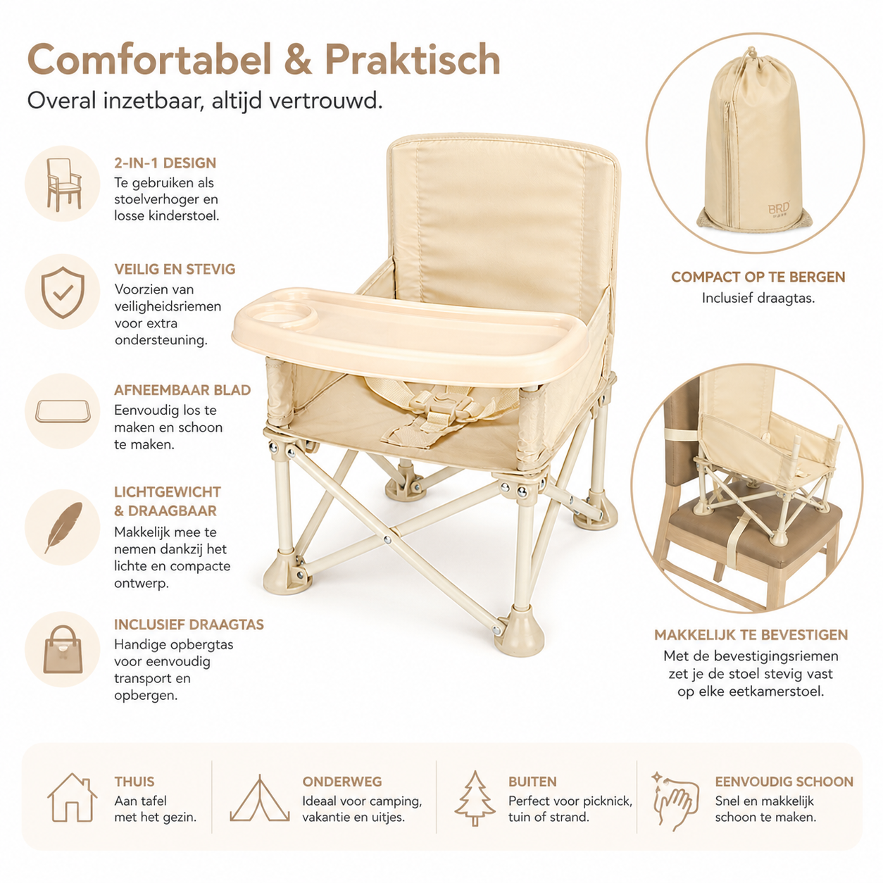 Kinderstoel Beige