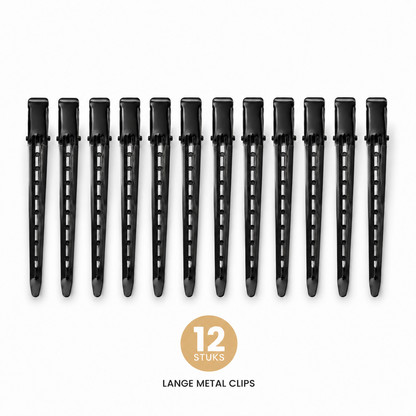 Lange Metal Clips Zwart