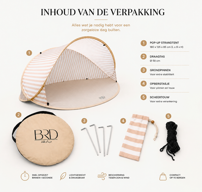 Pop-up Tent Ovaal gestreept