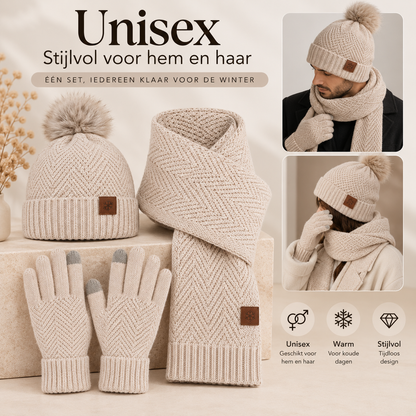Volwassen Winter Set Pompon