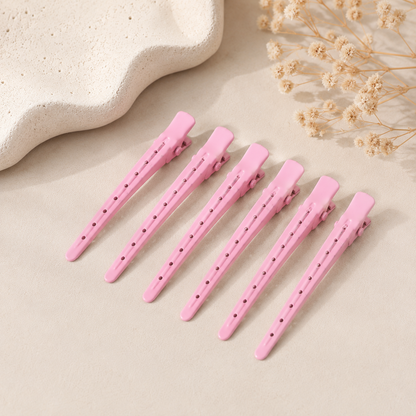 Lange Metal Clips Roze