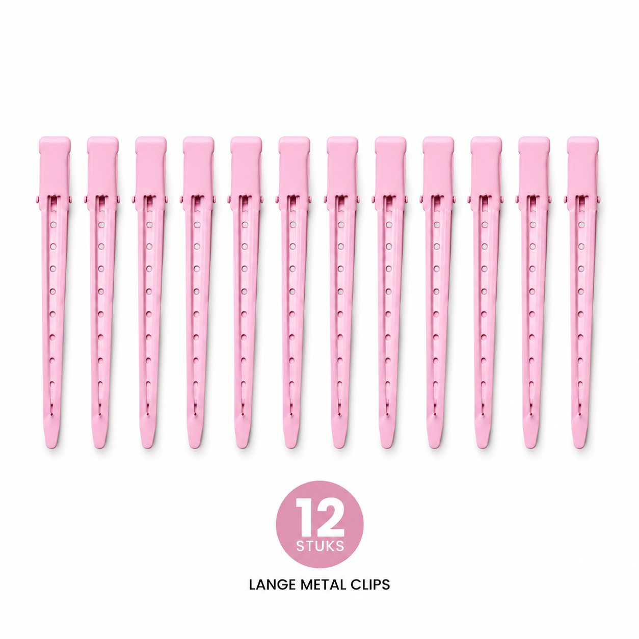 Lange Metal Clips Roze