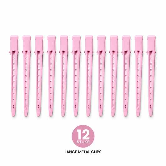 Lange Metal Clips Roze