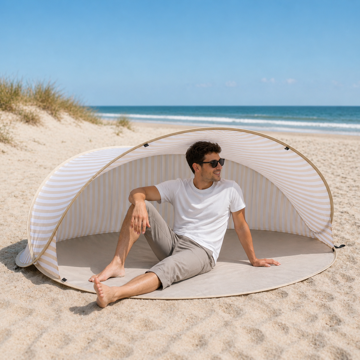 Pop-up Tent Ovaal gestreept