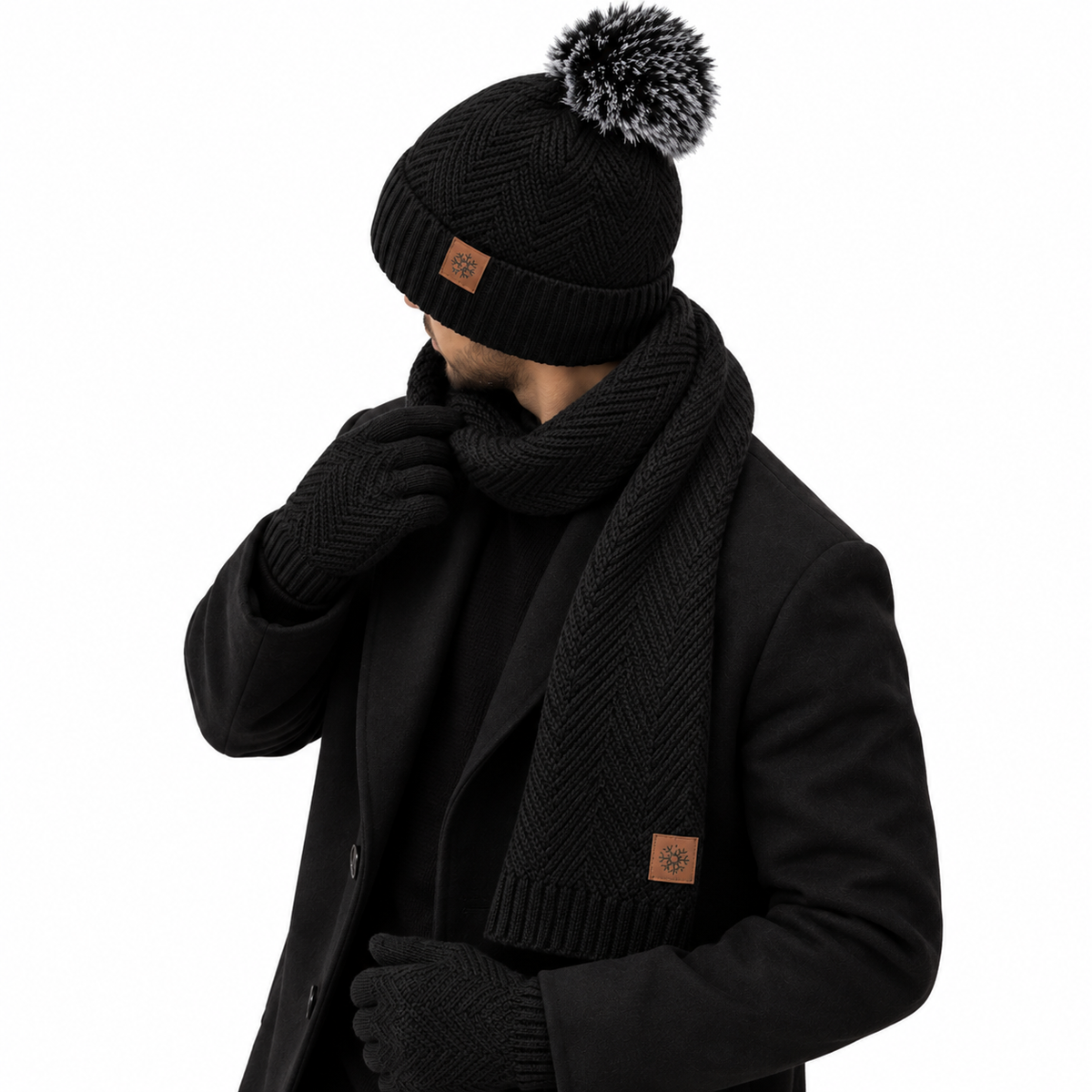 Volwassen Winter Set Pompon