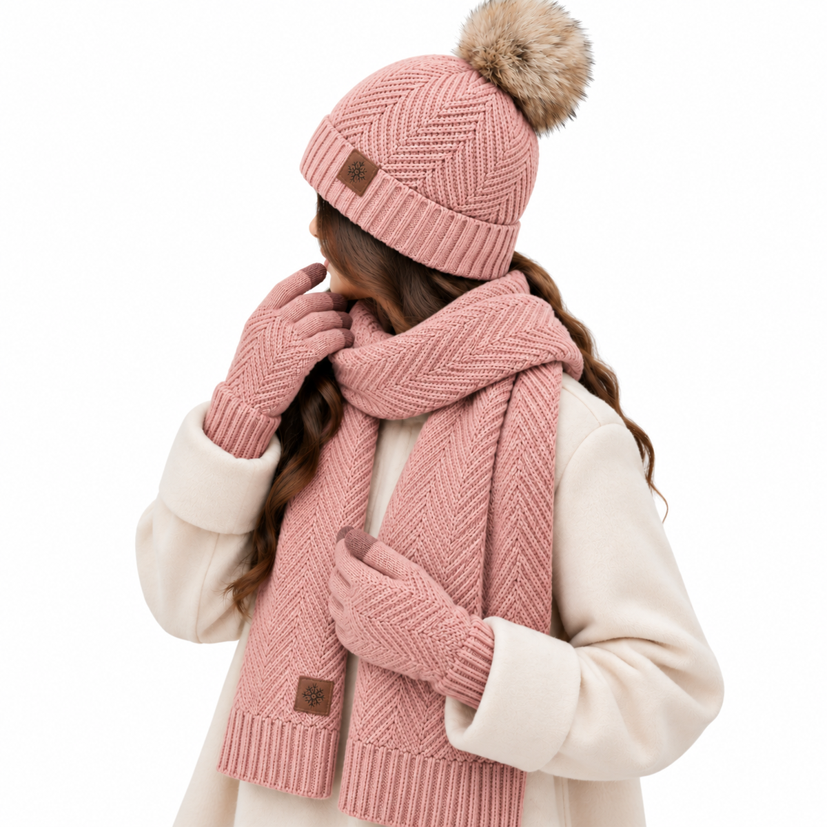 Volwassen Winter Set Pompon