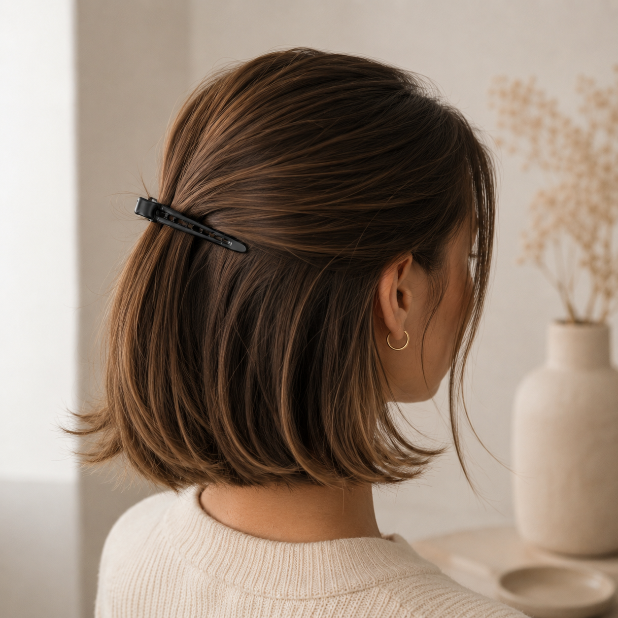 Lange Metal Clips Zwart