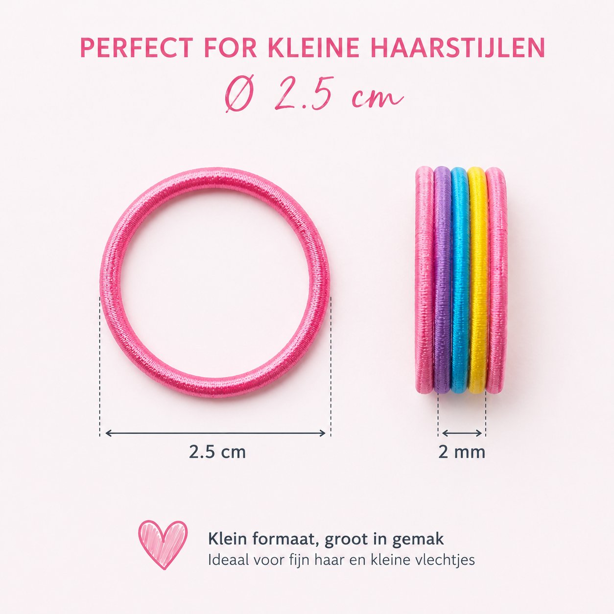 Masia Haarelastiekjes Gekleurd