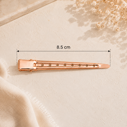 Lange Metal Clips Rosé Goud