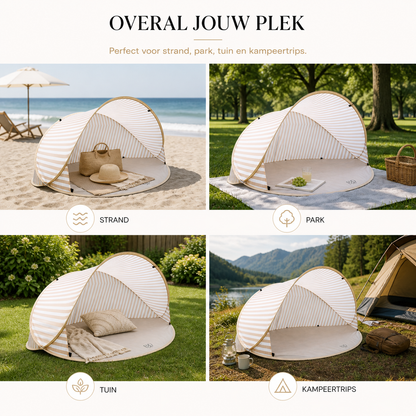 Pop-up Tent Ovaal gestreept