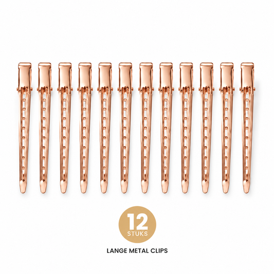 Lange Metal Clips Rosé Goud