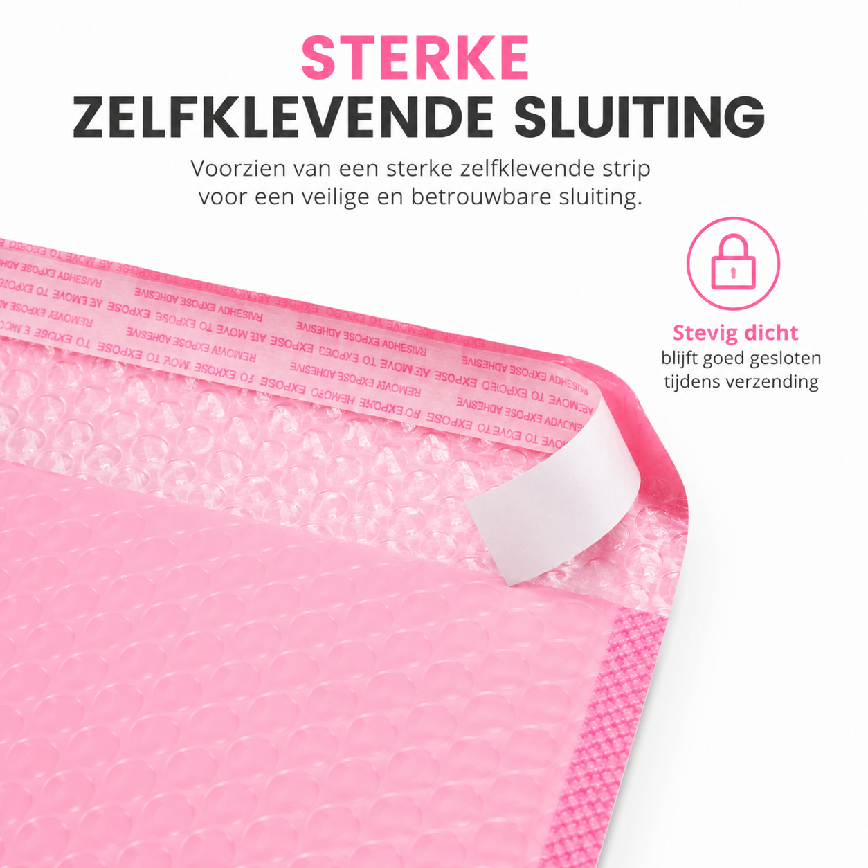 Bubbel Envelop Roze 5 stuks