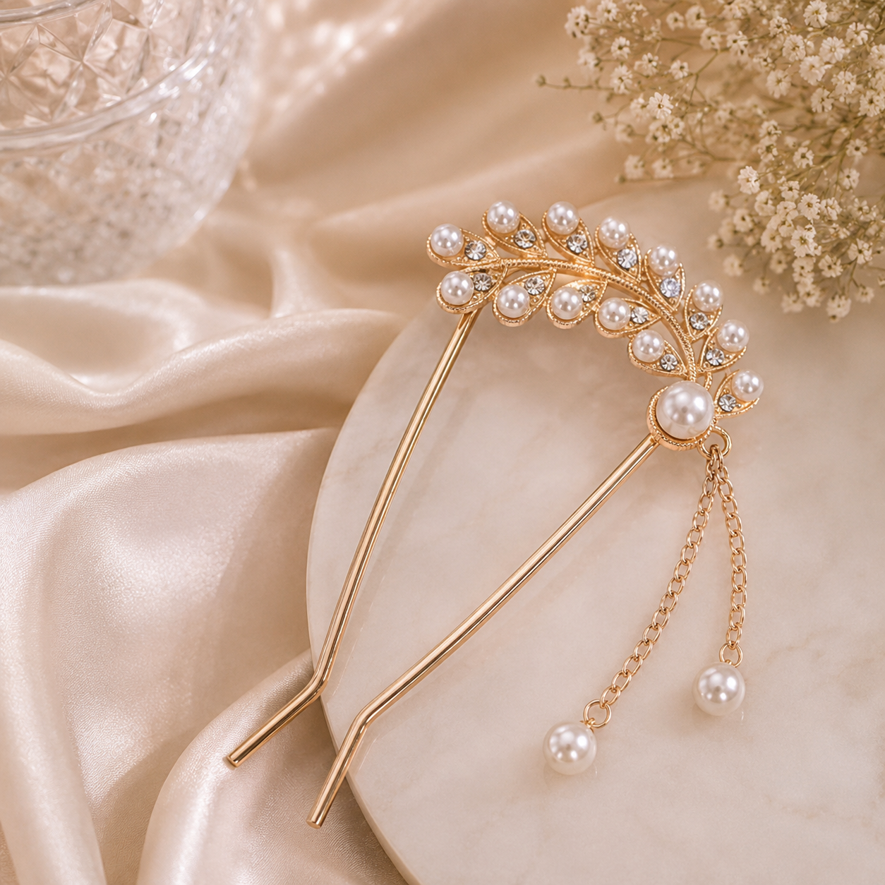 Haarsteek Noor Diamant Parel