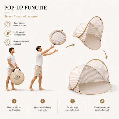 Pop-up Tent Ovaal gestreept