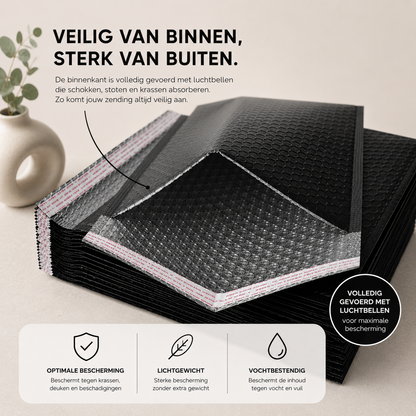 Bubbel Envelop Zwarte 5 stuks