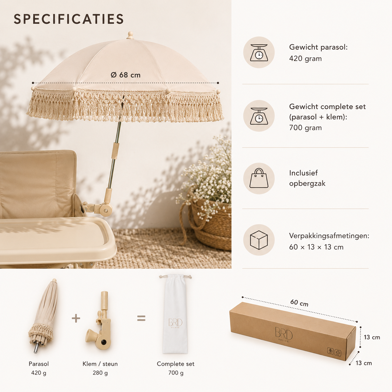 Universele Baby Parasol