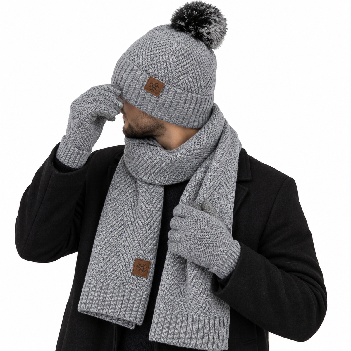 Volwassen Winter Set Pompon